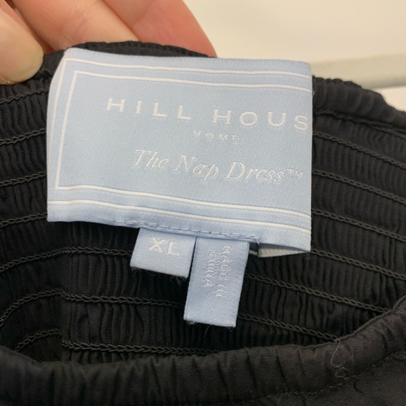 Hill House Akilah off the shoulder Nap Dress in Black - Picture 4 of 6